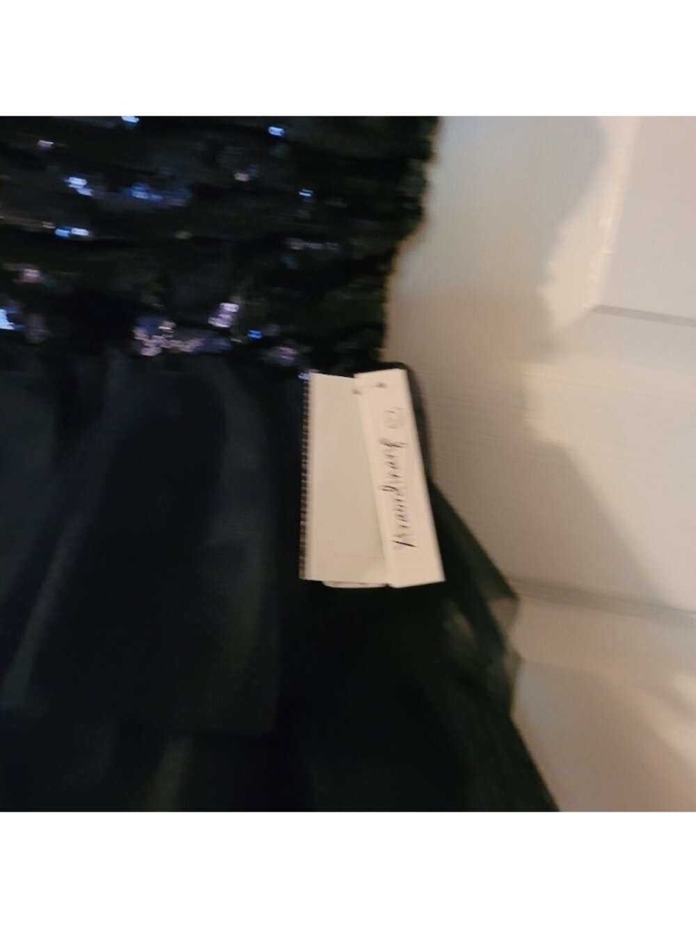 NWT-Elegant Navy Tiered Evening Dress-PERFECR FOR HOMECOMING/WEDDING - Picture 3 of 7